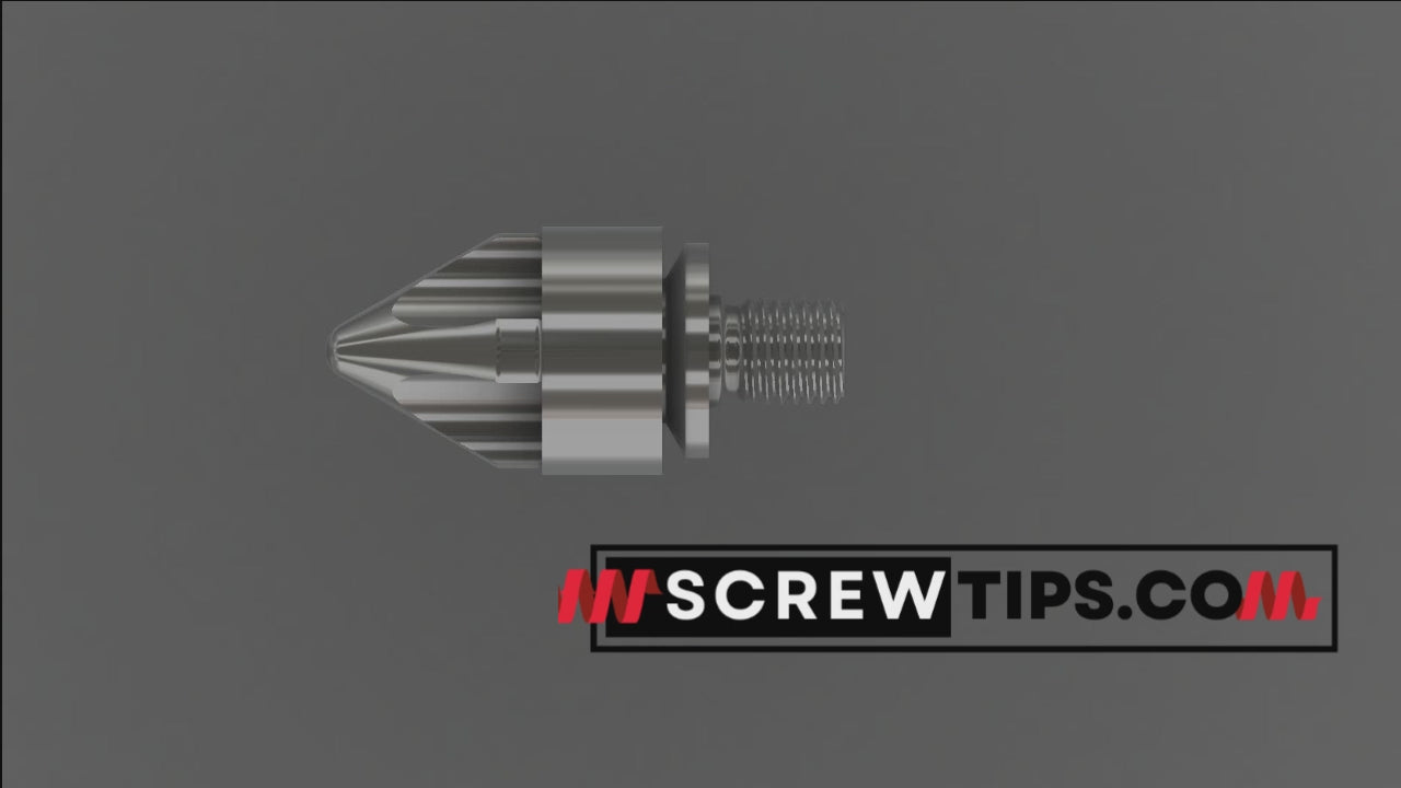 Load video: This video is explaining what a 3pc Screw Tips. It has three components a ring a seat and a stud/ retainer.